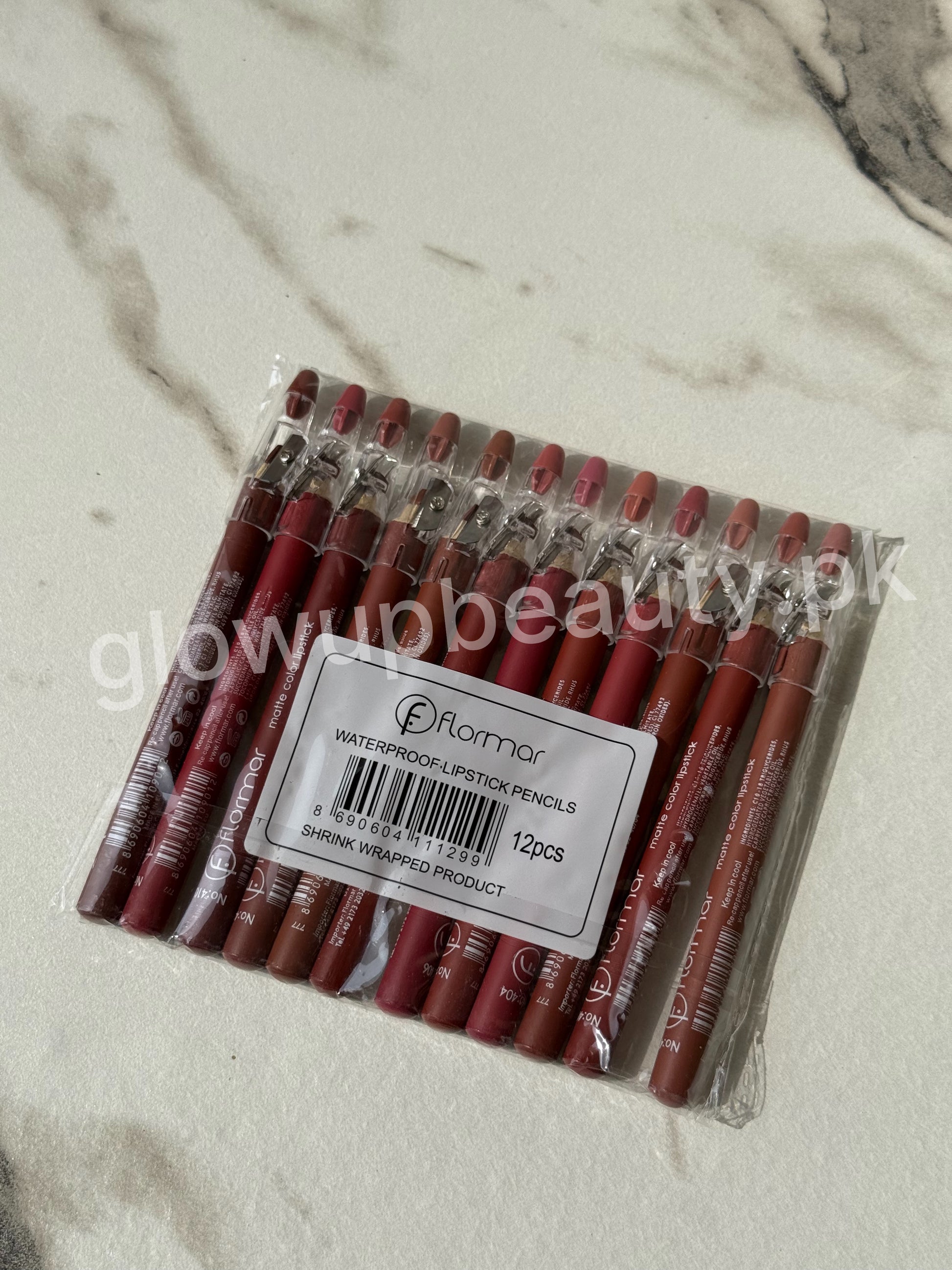 FLORMAR COLORFUL NUDE LIP PENCILS PACK OF 12