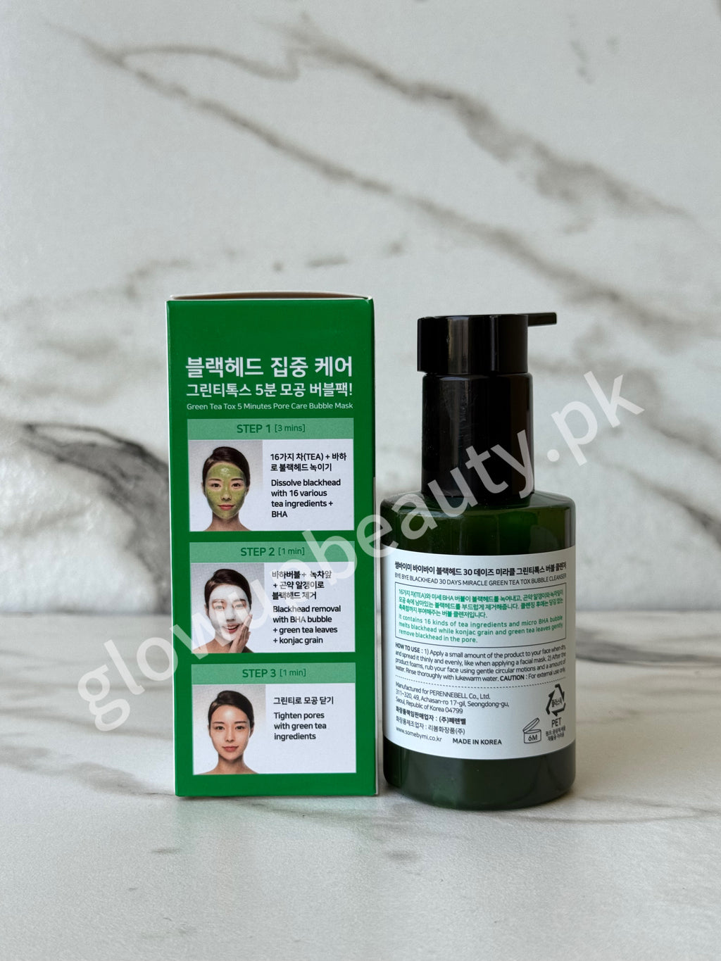 SOME BY MI BYE BYE BLACKHEAD 30 DAYS MIRACLE GREEN TEA TOX BUBBLE CLEANSER 120 G