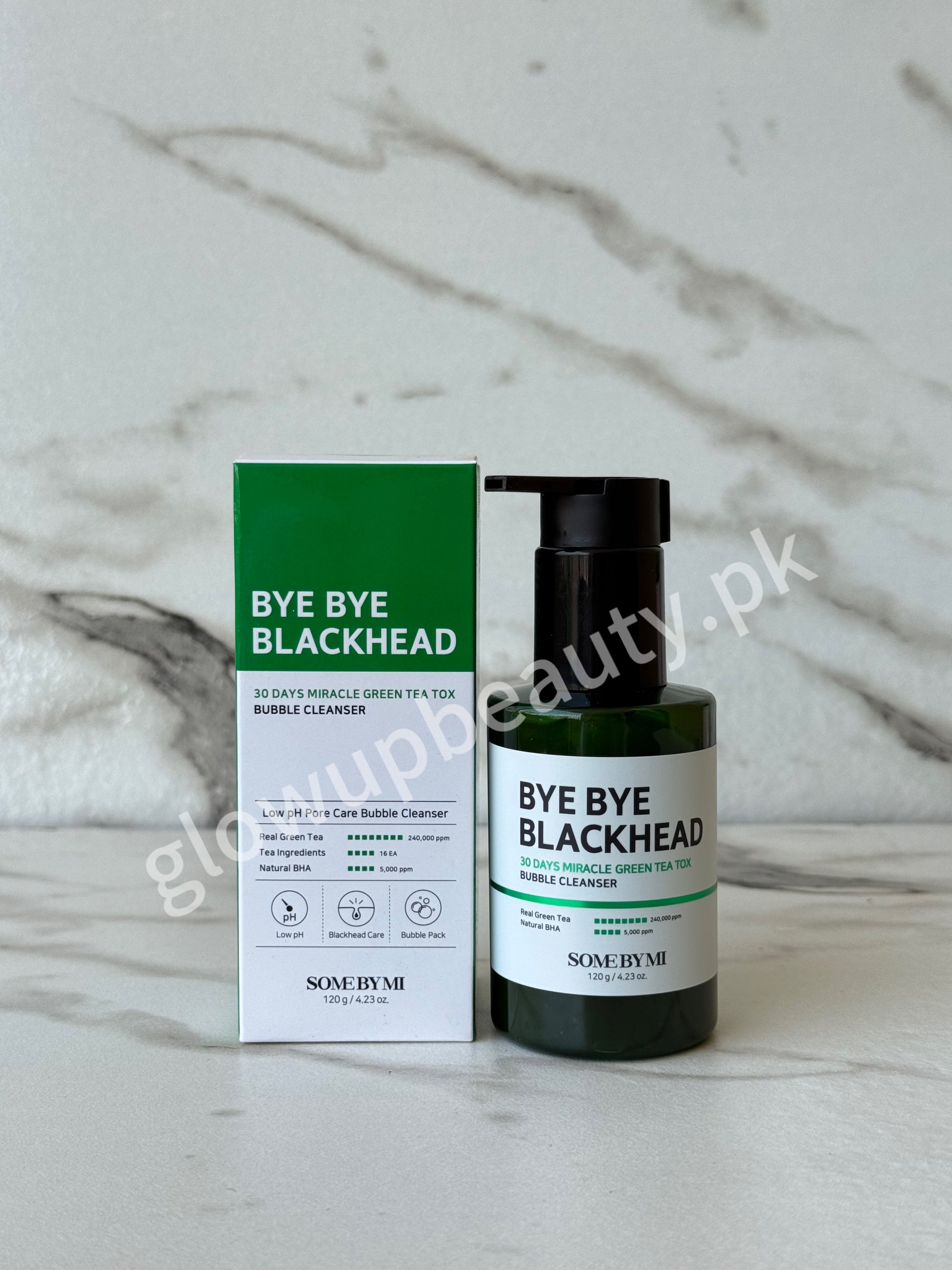 SOME BY MI BYE BYE BLACKHEAD 30 DAYS MIRACLE GREEN TEA TOX BUBBLE CLEANSER 120 G
