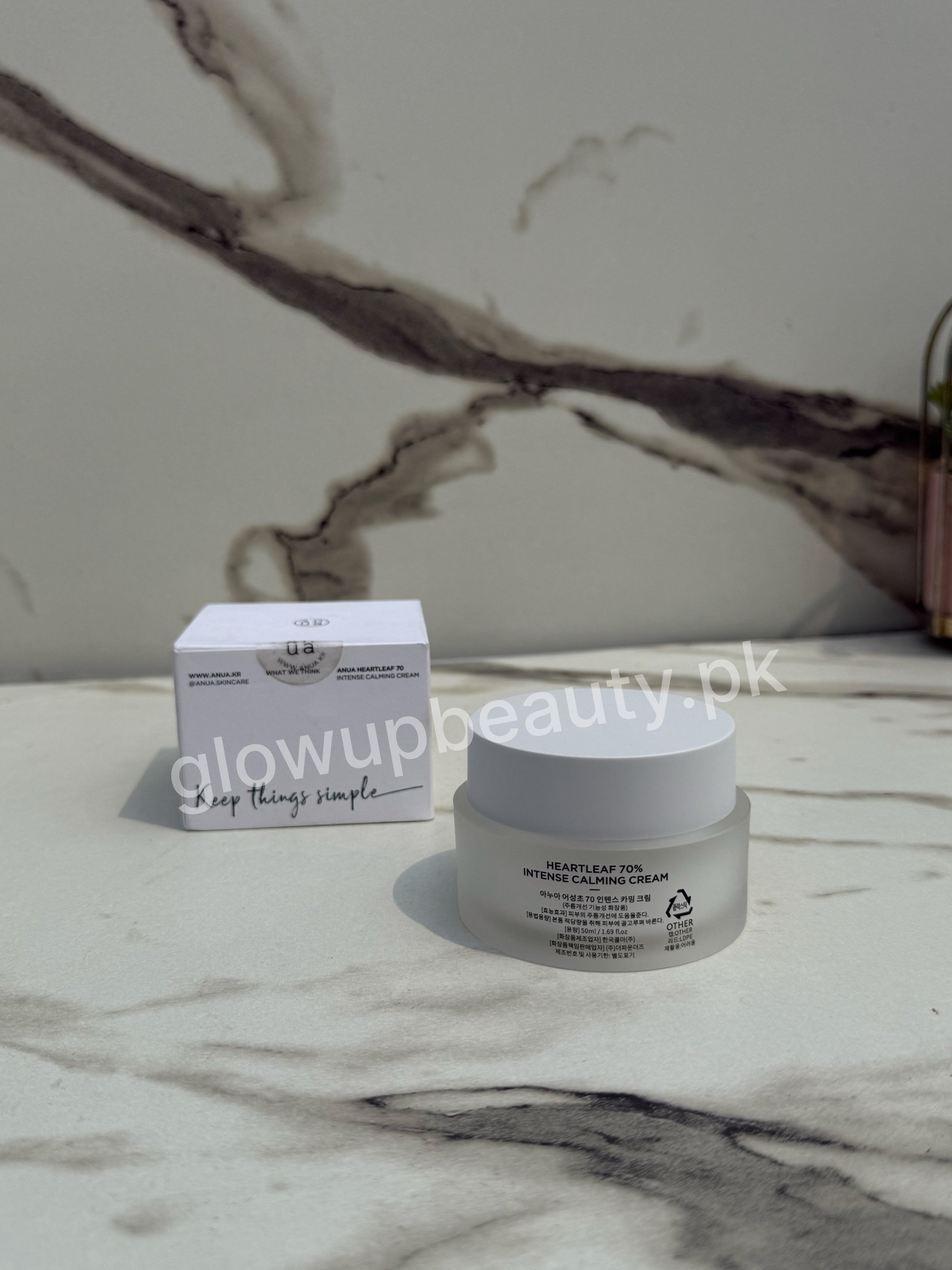 ANUA 70% EXTRACT HEARTLEAF INTENSE CALMING CREAM.