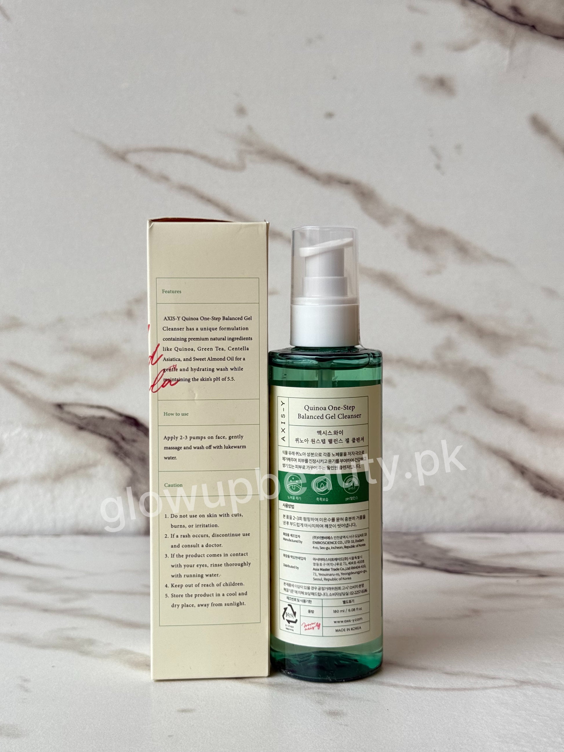 AXIS-Y QUINOA ONE STEP BALANCED GEL CLEANSER 180 ML. PH RANGE: 5.5-6.5.