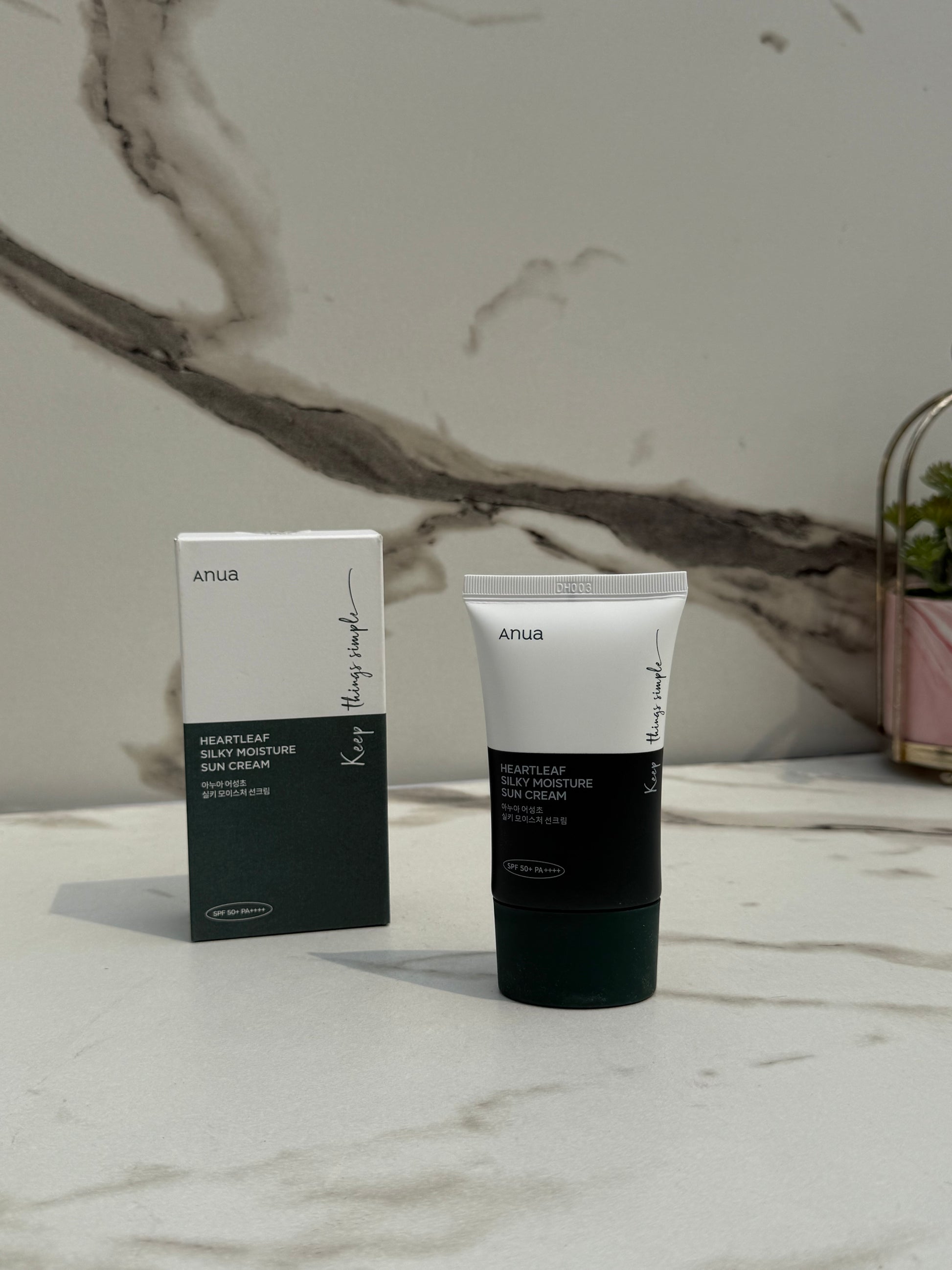 ANUA HEARTLEAF SILKY MOISTURE SUN CREAM SPF 50+ PA++++🌞🍃