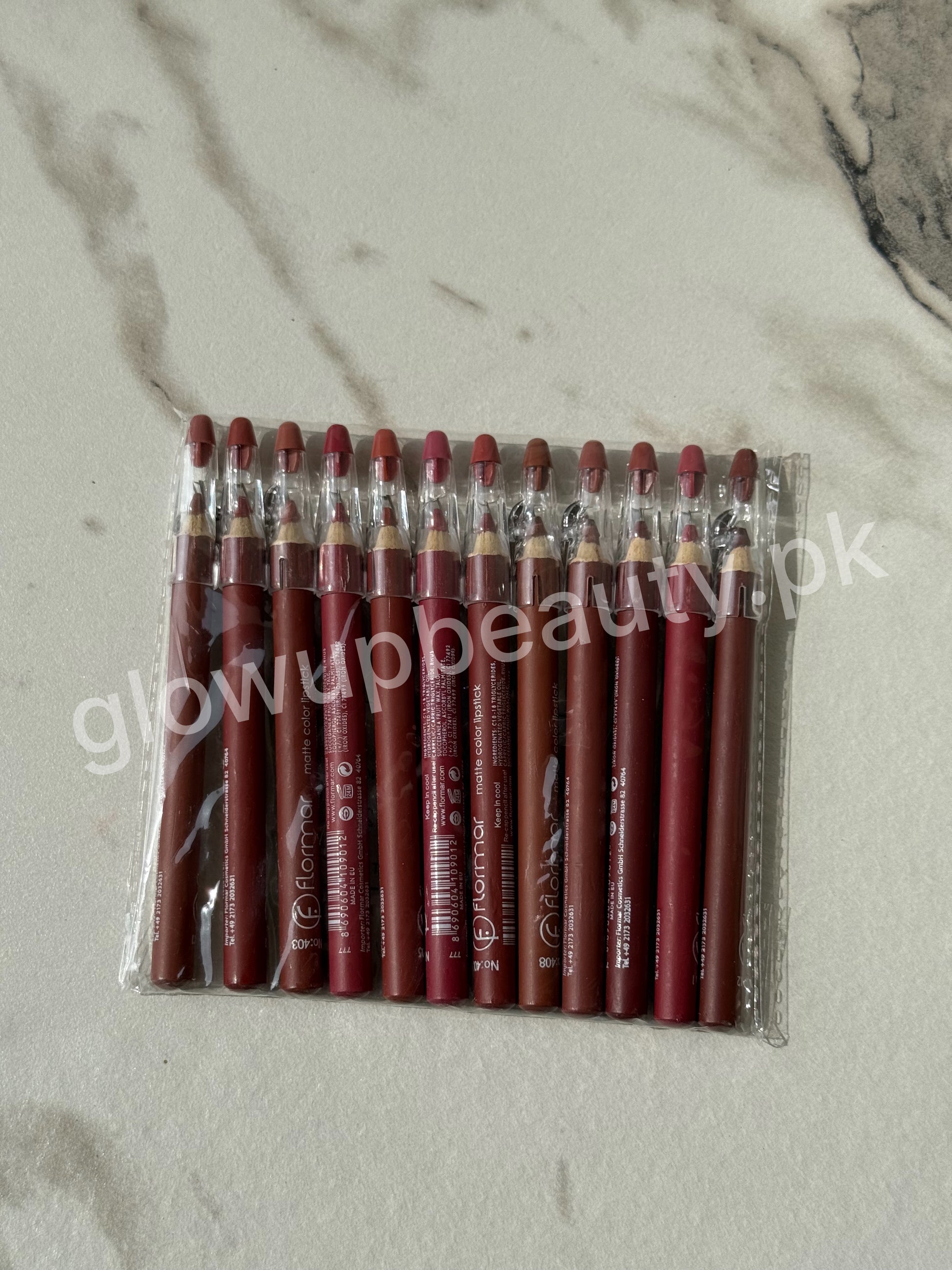 FLORMAR COLORFUL NUDE LIP PENCILS PACK OF 12